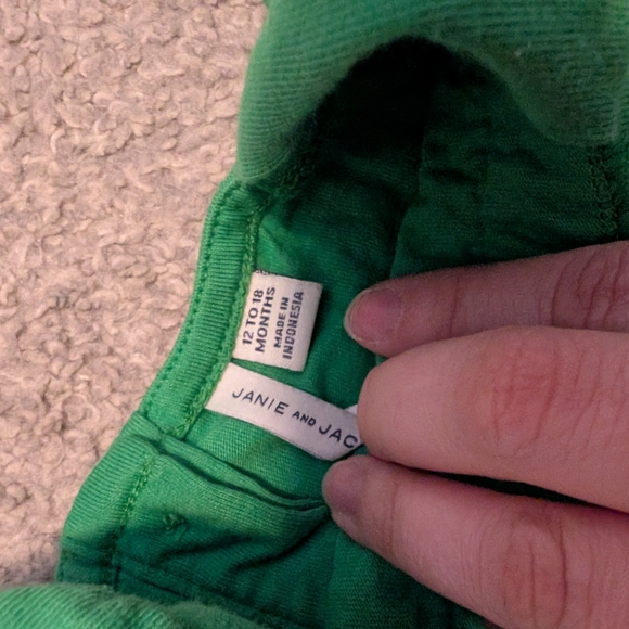 3 For $12 Green Ruffled Short Sleeve Top - Picture 2 of 3